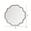 Fea Dresser Mirror-Natural Oak Brown Solid Wood-Scallop Edges-40x47