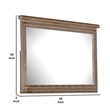 Merry Dresser Mirror-Brown Solid Wood-Rectangular 36x49 Frame