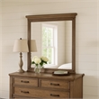Merry Dresser Mirror-Brown Solid Wood-Rectangular 36x49 Frame