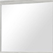 Basil Dresser Mirror-Beveled Glass-38x44 Rustic White Solid Wood Frame
