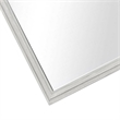 Basil Dresser Mirror-Beveled Glass-38x44 Rustic White Solid Wood Frame