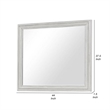Basil Dresser Mirror-Beveled Glass-38x44 Rustic White Solid Wood Frame