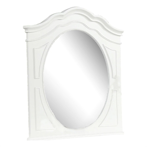 Calpan Dresser Mirror-Modern White Solid Wood Frame-38x40