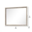 Myna Dresser Mirror-Beveled Glass-Oak Brown Solid Wood-34x45