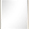 Toi Dresser Mirror-Beveled Glass-Antique White Finished Solid Wood-38 Inch