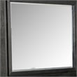 Ashen Dresser Mirror-Black Solid Wood-Rectangular Silhouette-40x46