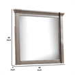 Huder Dresser Mirror-Beveled Glass-Dark Walnut Brown Wood-39x46