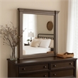 Huder Dresser Mirror-Beveled Glass-Dark Walnut Brown Wood-39x46