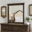 Huder Dresser Mirror-Beveled Glass-Dark Walnut Brown Wood-39x46