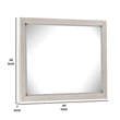Kexa Dresser Mirror-Bevel Glass-Light Gray Solid Wood Frame-34x44