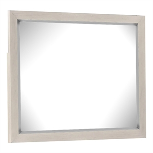 Kexa Dresser Mirror-Bevel Glass-Light Gray Solid Wood Frame-34x44
