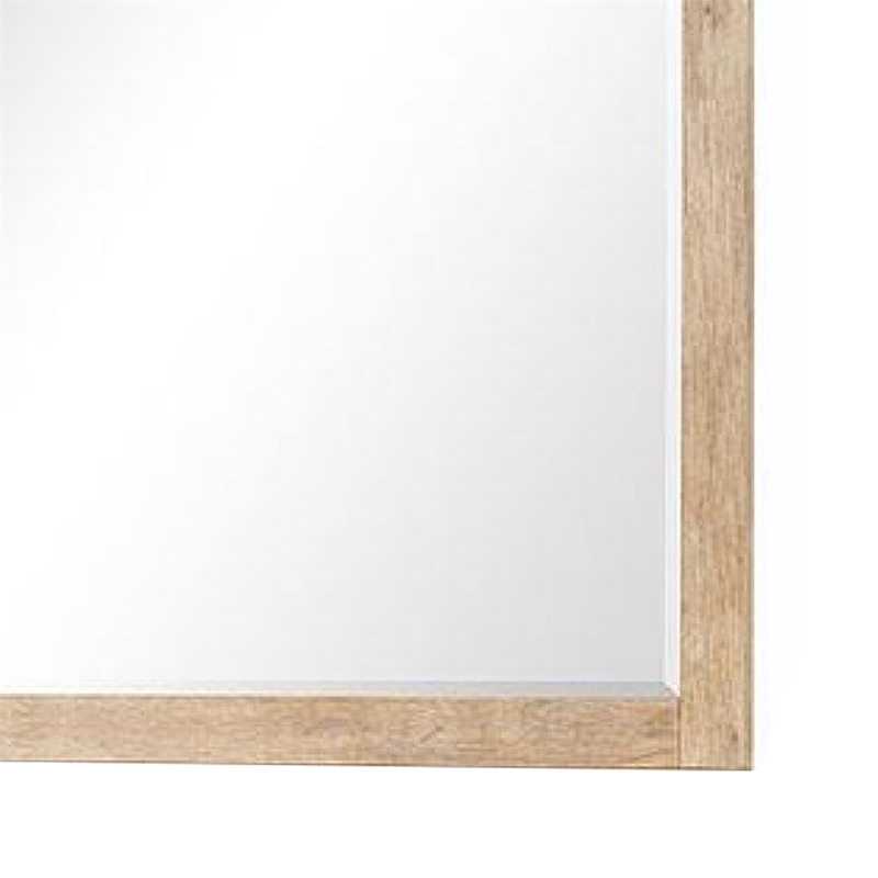 Rexa Dresser Mirror-Beveled Glass-Natural Brown Solid Wood-36x42