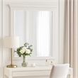 Leyne Dresser Mirror-Bevel Glass-Weathered Gray Solid Wood-40 Inch