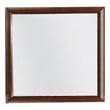 Simo Dresser Vanity Mirror-40 Inch Dark Cherry Brown Solid Wood