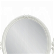 Dorie Vanity Dresser Mirror-35x48-White Wood Floral-Beveled Edge