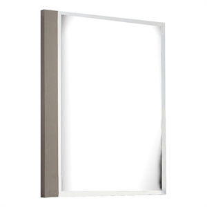 Suni Dresser Mirror-40 Inch-Sleek Light Taupe Wood-Frameless Design
