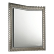 Vino 41 x 44 Dresser Mirror w LED-Glam Gray Wood-Silver Trim