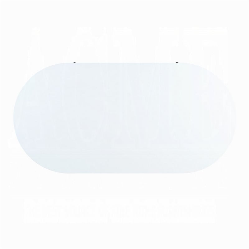 Tyce Oval Coffee Table with Drawer-47 Inch-Glossy White-Gold Metal