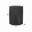Hano Side End Table-Black Rubberwood-22 Inch Modern Geometric Body