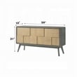 Yodo Sideboard Buffet Console-59 Inch-Brown Geometric Front Design