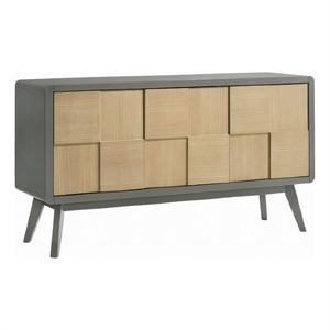 Yodo Sideboard Buffet Console-59 Inch-Brown Geometric Front Design