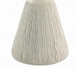 Uane Accent Table-Sculpted Natural White Cement-Round 16 Inch Top