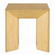 Arnold Side End Table-Natural Brown Wood Frame-Square 24 Inch Top