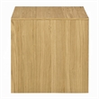 Arnold Side End Table-Natural Brown Wood Frame-Square 24 Inch Top