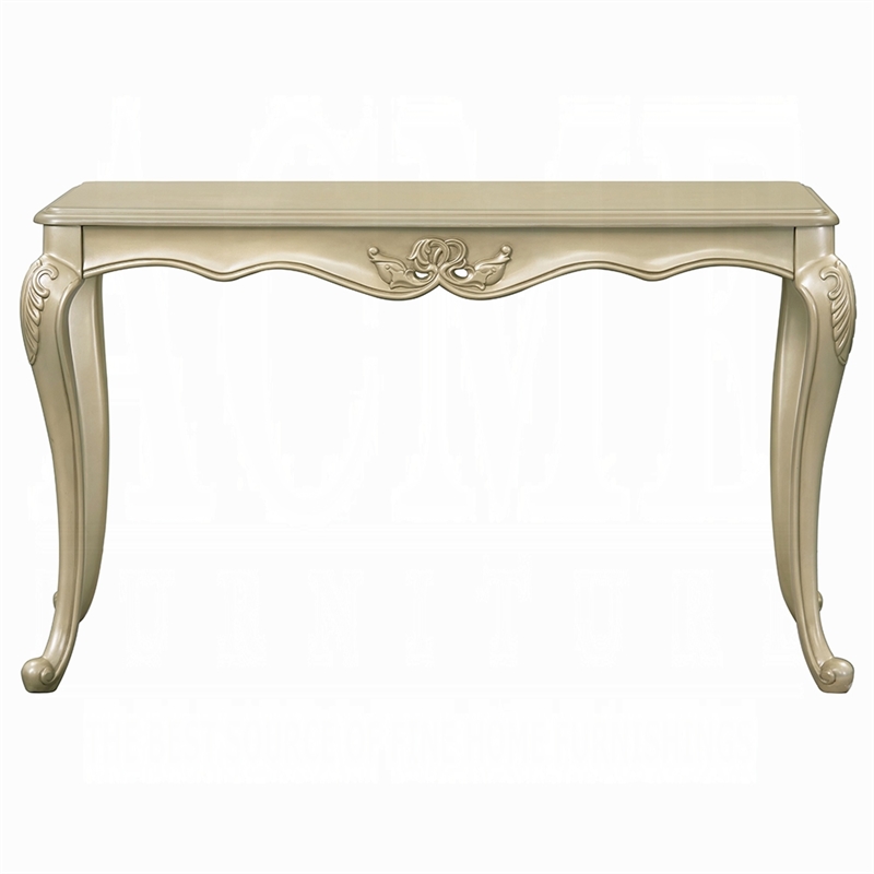 Bertha Sofa Table-Ornate Classic European Champagne Gold Wood 52 Inch