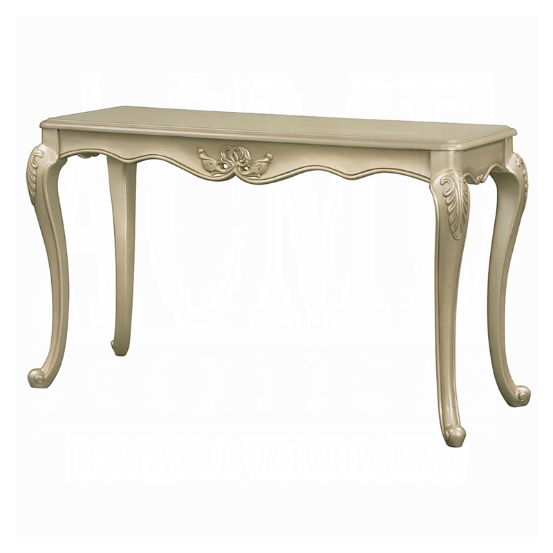Bertha Sofa Table-Ornate Classic European Champagne Gold Wood 52 Inch