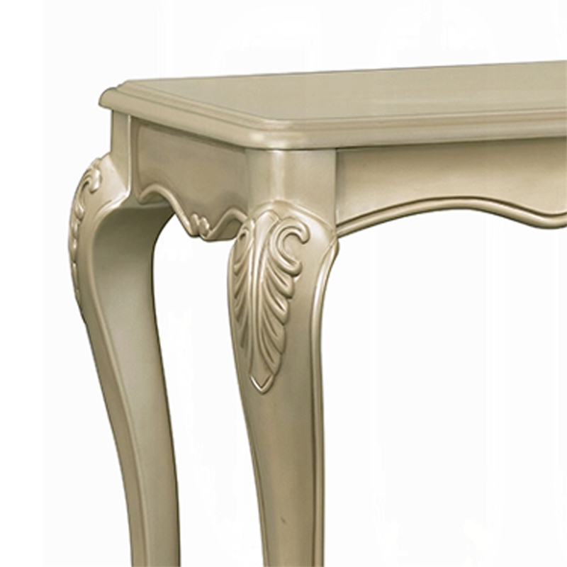 Bertha Sofa Table-Ornate Classic European Champagne Gold Wood 52 Inch