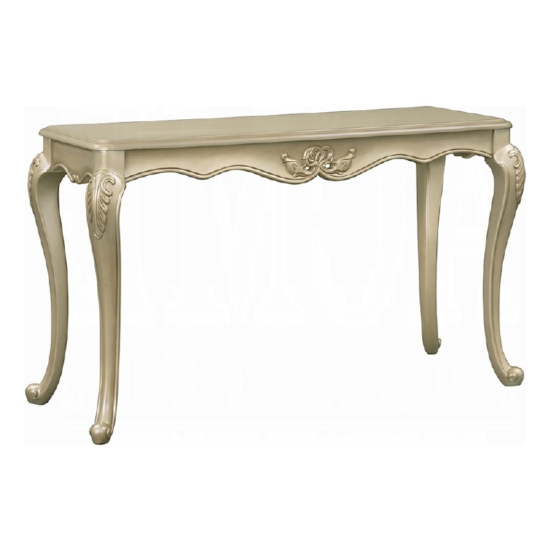 Bertha Sofa Table-Ornate Classic European Champagne Gold Wood 52 Inch