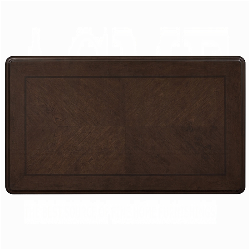 Reese Coffee Table-European Carved Classic Cherry Brown Wood-48 Inch