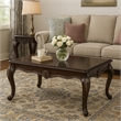 Reese Coffee Table-European Carved Classic Cherry Brown Wood-48 Inch