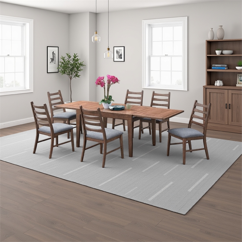Mea Dining Table-47-94 Inch Expandable Top-Scandinavian Walnut Brown