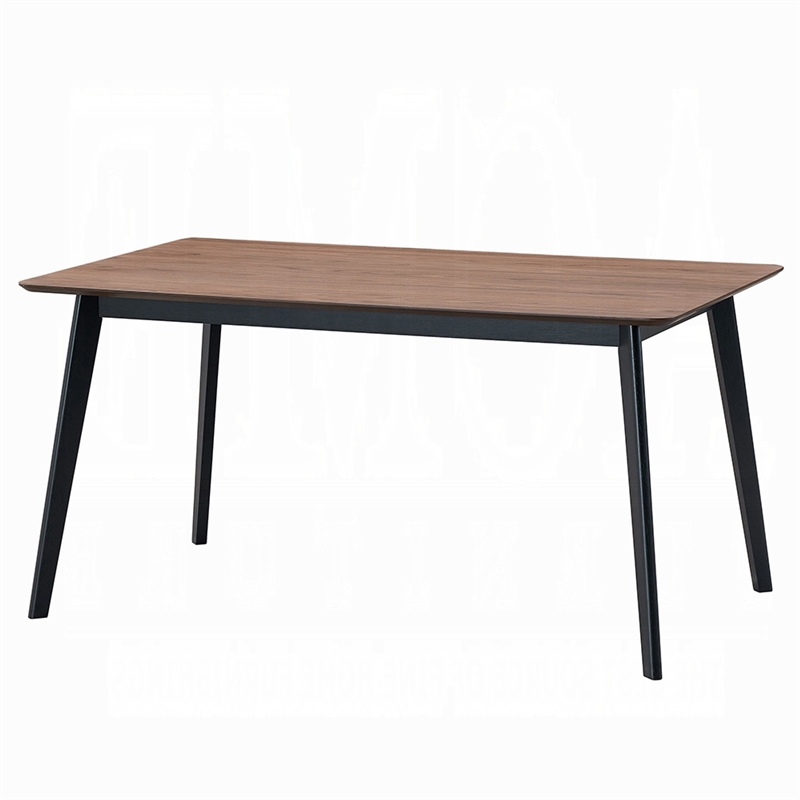 Bery Dining Table-59 Inch Rectangular Brown Top-Scandinavian Black