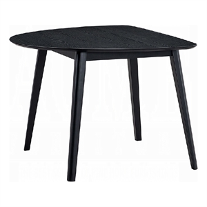 Rory Dining Table-43 Inch Half Moon Top-Scandinavian Black Wood