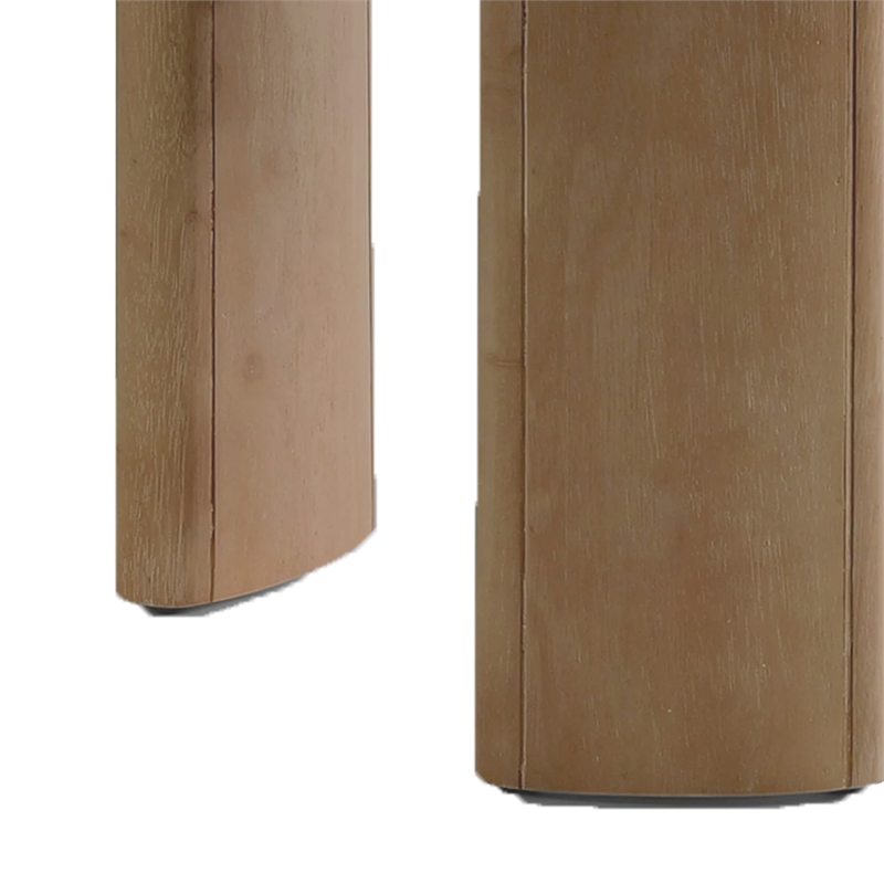 Timore End Table-Round 20 Inch Oak Brown Wood Top-Plinth Base