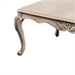 Ery Coffee Table-Champagne Wood Frame-Carved Details-48 Inch