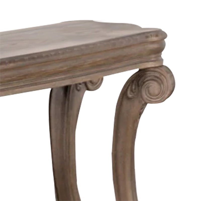 Olane Sofa Table-Weathered Oak Brown Wood-Rustic Farmhouse 54 Inch