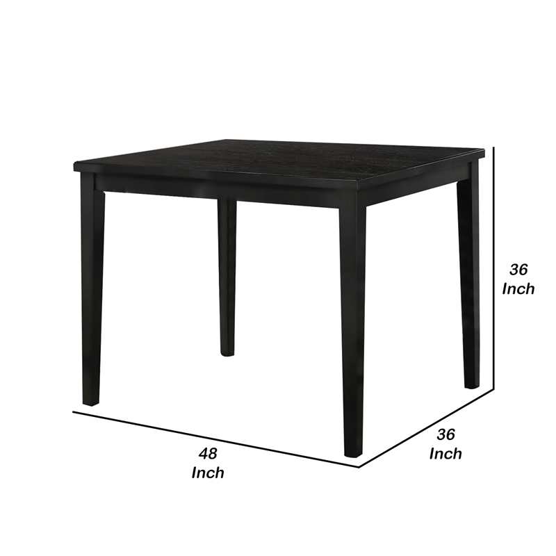 Heni Counter Height Table-48 Inch Rectangular Top-Dark Walnut Brown