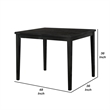 Heni Counter Height Table-48 Inch Rectangular Top-Dark Walnut Brown