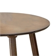 Ary Side End Table-24 Inch Round Walnut Brown Wood Top-Angled Legs