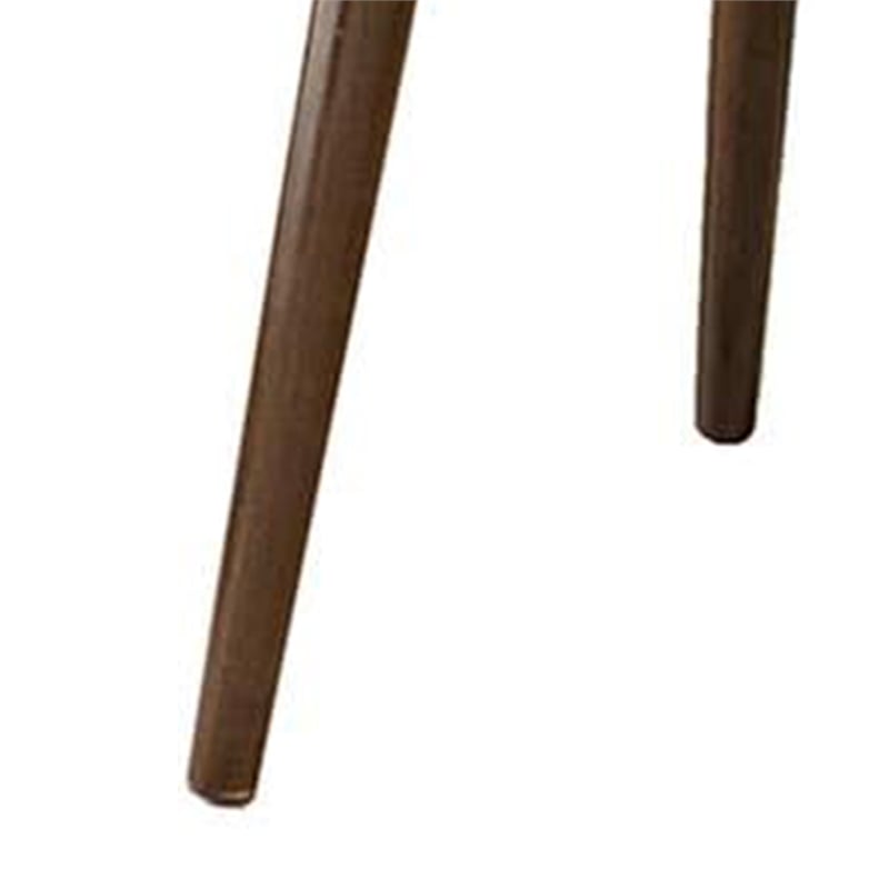 Ary Side End Table-24 Inch Round Walnut Brown Wood Top-Angled Legs