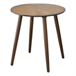 Ary Side End Table-24 Inch Round Walnut Brown Wood Top-Angled Legs