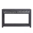 Zoko Sofa Table-2 Drawers and 1 Shelf-Ash Gray Rubberwood-48 Inch