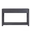 Zoko Sofa Table-2 Drawers and 1 Shelf-Ash Gray Rubberwood-48 Inch
