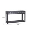 Zoko Sofa Table-2 Drawers and 1 Shelf-Ash Gray Rubberwood-48 Inch