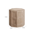 Kizie Accent Side End Table-Tawny Brown Wood-Rectangular 20 Inch