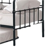 Tes Daybed with Pull Out Trundle-Classic Black Metal Open Frame
